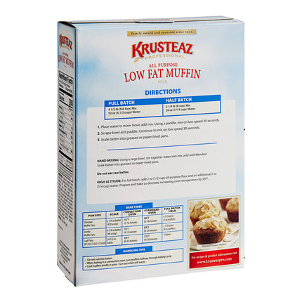 Bột trộn bánh muffin đa dụng ít béo Krusteaz Professional 2 kg - Thùng 6 cái
