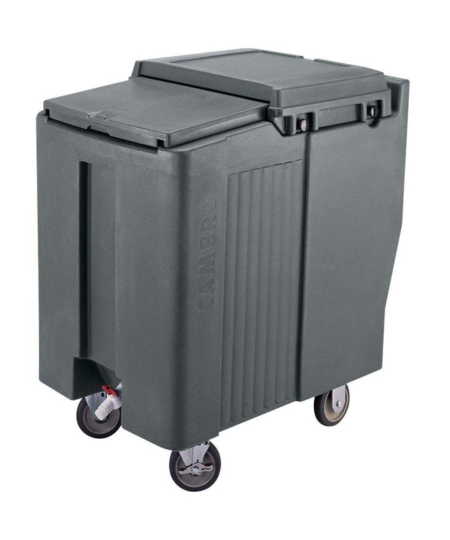 Thùng đá di động Cambro ICS175T191 SlidingLid™ đá granite xám di động thùng đá - 79,4 kg dung tích Tall Model