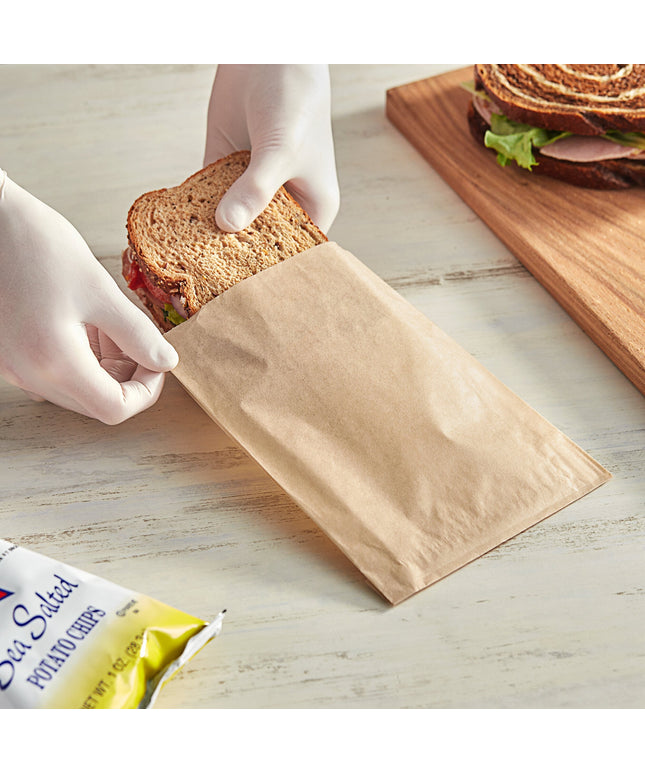 Túi giấy kraft đựng sandwich / bánh quy Choice 15 x 3 x 20 cm - Thùng 2.000 cái