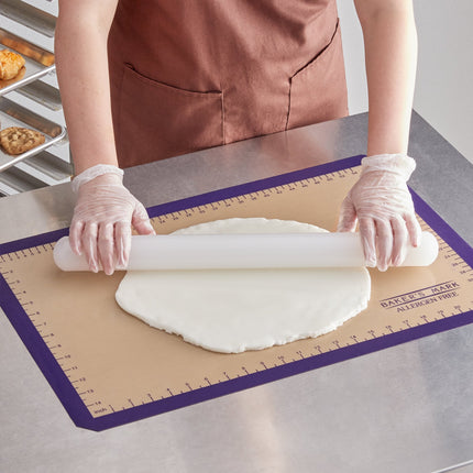 Tấm lót nướng silicone chống dính Baker's Lane full size màu tím có vạch chia không gây dị ứng 42 x 62 cm