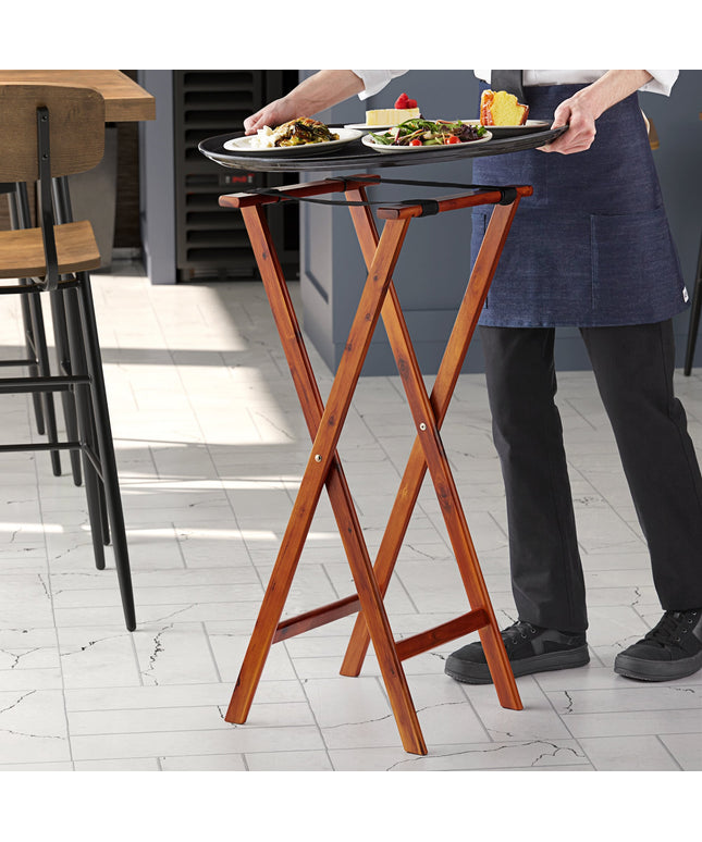 Giá đỡ khay gấp gọn bằng gỗ óc chó Lancaster Table & Seating 97 cm