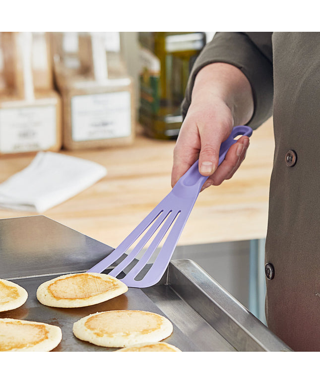 Xẻng phới / xẻng lật có rãnh chịu nhiệt cao Mercer Culinary Hell's Tools M35110PU màu tím chống dị ứng 30 cm