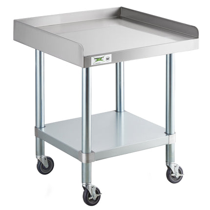 Bàn đặt thiết bị inox 16 gauge Regency 61 x 61 cm có kệ dưới mạ kẽm và bánh xe