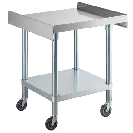 Bàn đặt thiết bị inox 16 gauge Regency 61 x 61 cm có kệ dưới mạ kẽm và bánh xe