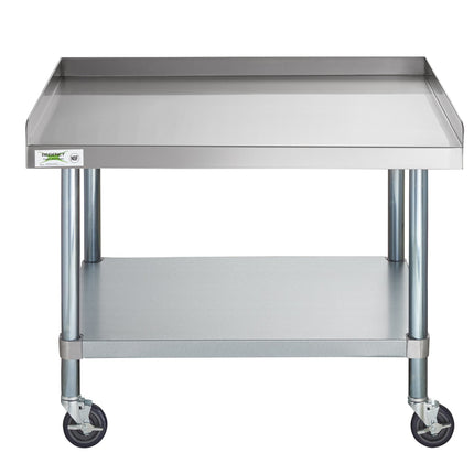 Chân đế thiết bị thép không gỉ 16 gauge Regency 76,2 x 91,4 cm kệ dưới mạ kẽm và bánh xe
