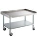 Chân kê thiết bị inox 16-gauge Regency 76 x 122 cm kệ dưới mạ kẽm và bánh xe