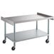 Chân kê thiết bị inox 16-gauge Regency 76 x 122 cm kệ dưới mạ kẽm và bánh xe