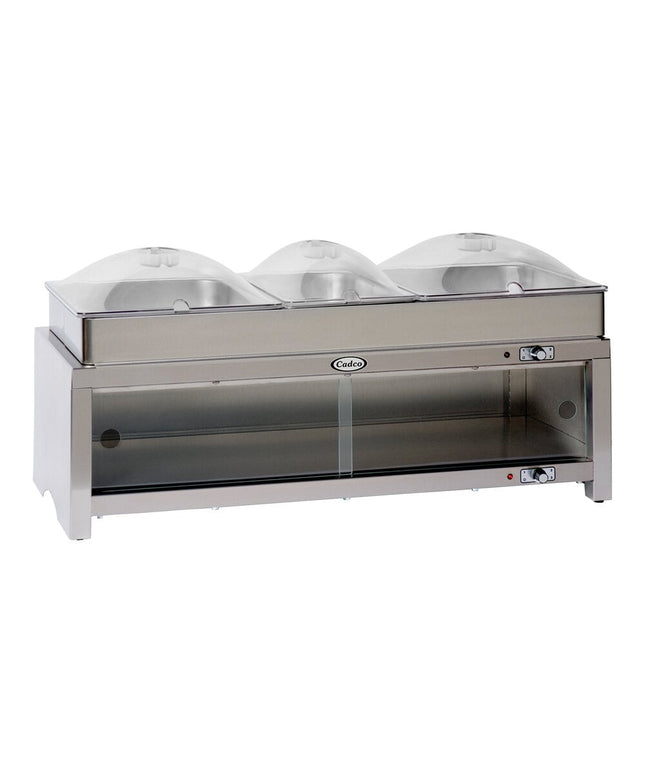 Tủ giữ ấm để bàn Cadco CMLB-CSLP với mặt buffet và nắp trong - 120V