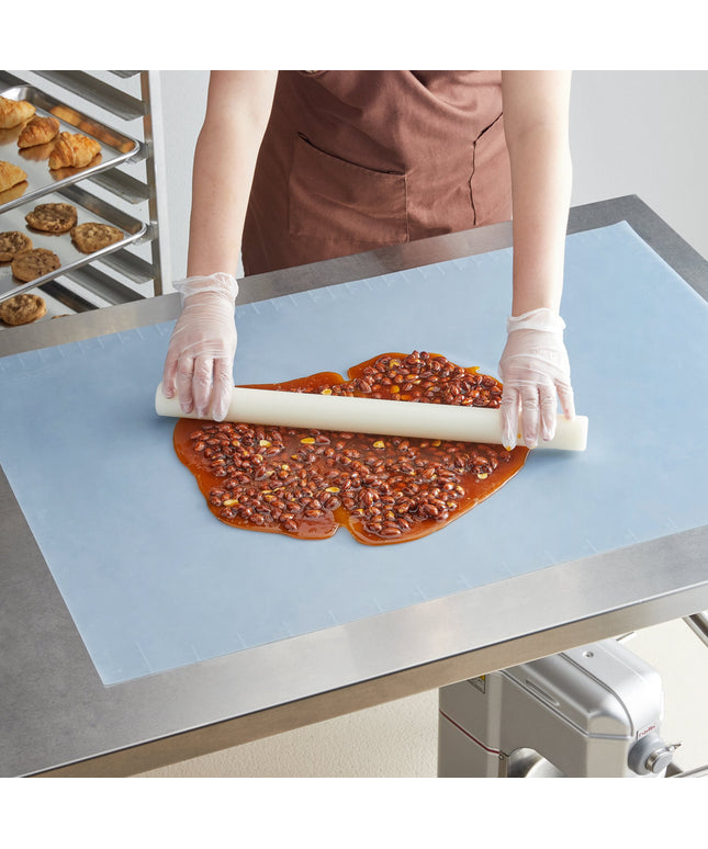 Tấm lót thao tác silicone chống dính Baker's Lane 91 x 61 cm màu xanh trong có vạch chia