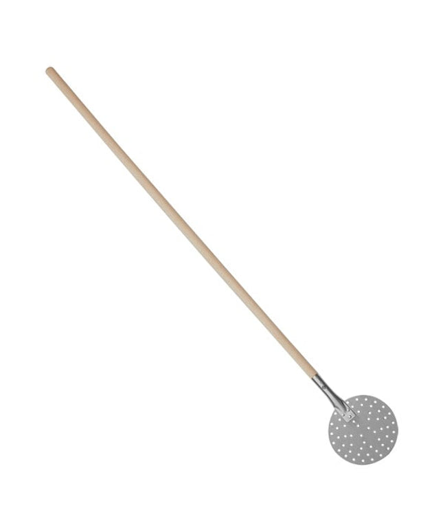 Xẻng pizza tròn inox đục lỗ tay cầm gỗ 126 cm American Metalcraft PPSS849 20 cm