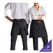Tạp dề nửa bistro 2 túi pha polyester-cotton tùy chỉnh được màu đen Choice
