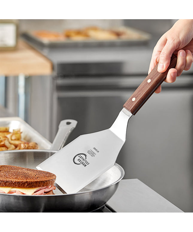 Xẻng lật cỡ lớn Mercer Culinary Praxis M18480, tay cầm gỗ hồng mộc 13 x 10 cm