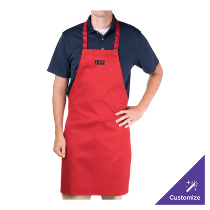 Tạp dề yếm poly-cotton màu đỏ Chef Revival 86,4 x 71,1 cm