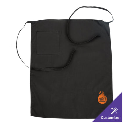Tạp dề bistro yếm vải poly-cotton có thể tùy chỉnh Chef Revival đen, 1 túi