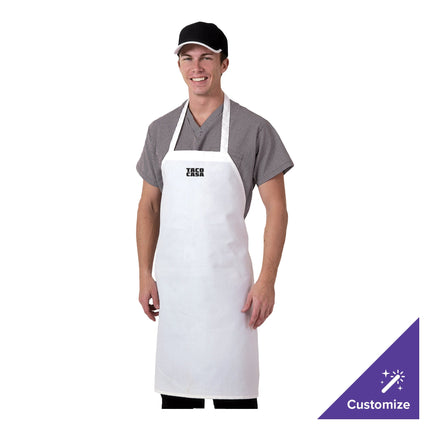 Tạp dề yếm polyester có thể tùy chỉnh Chef Revival trắng