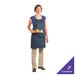 Tạp dề yếm dài vải poly-cotton có thể tùy chỉnh Chef Revival xanh navy, 1 túi