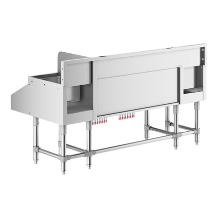 Kệ trưng bày rượu Regency dòng Spec Line 152,4 cm thép không gỉ trạm pha chế kết hợp với và tấm làm lạnh