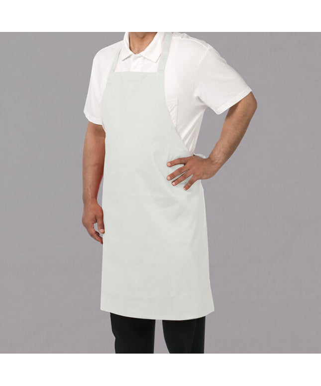 Tạp dề yếm dài vải poly-cotton có thể tùy chỉnh Chef Revival trắng