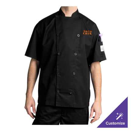 Áo đầu bếp tay dài executive tùy chỉnh đen Chef Revival Traditional J045 unisex - 4X