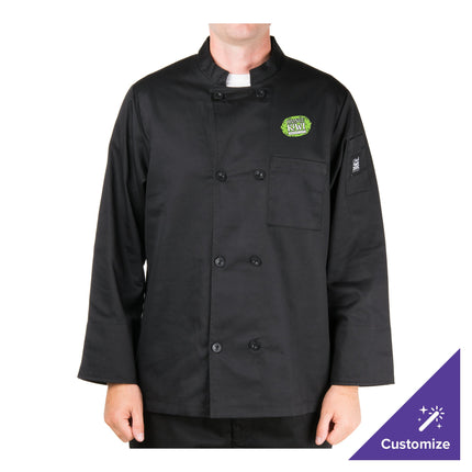 Áo bếp unisex túi ngực Chef Revival Bronze J071 màu đen size L