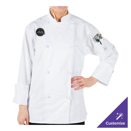 Áo bếp unisex dài tay nút vải Mercer Culinary Genesis màu trắng size 2XL