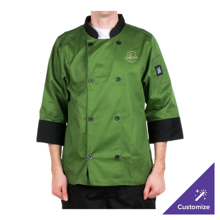 Áo bếp unisex tay lửng Chef Revival Cool Crew Fresh J134 xanh bạc hà, tùy chỉnh - size 5XL