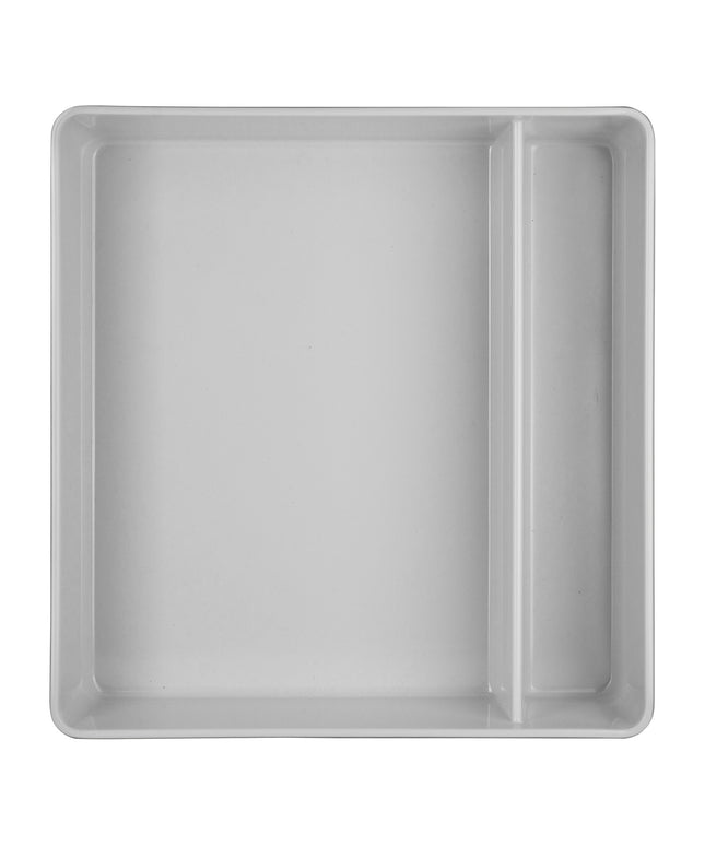 Hộp bento melamine Creations Nu (Steelite International) chữ nhật trắng / xám 2 ngăn 26,5 x 25,5 cm - Thùng 6 cái