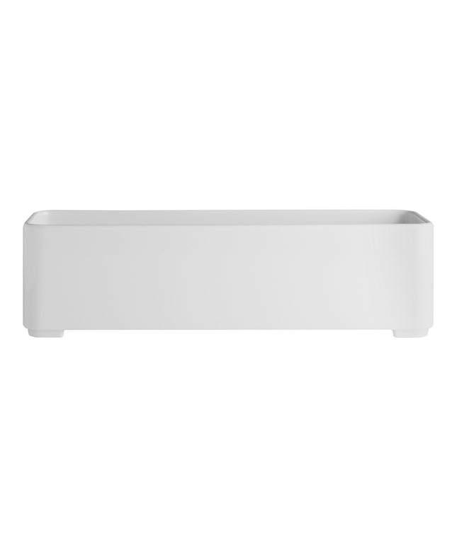Khay lót hộp bento melamine chữ nhật trắng Creations Oasis by Steelite 25 x 8 cm - Thùng 4 cái