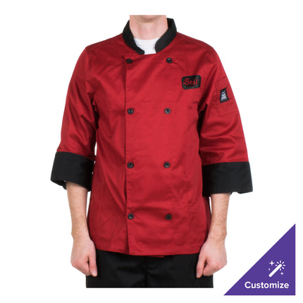 Áo bếp tay lửng unisex đỏ cà chua tùy chỉnh Chef Revival Bronze Cool Crew Fresh J134 - 2X