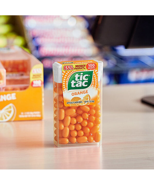 Kẹo bạc hà vị cam Tic Tac gói 100 viên - Hộp 12 gói