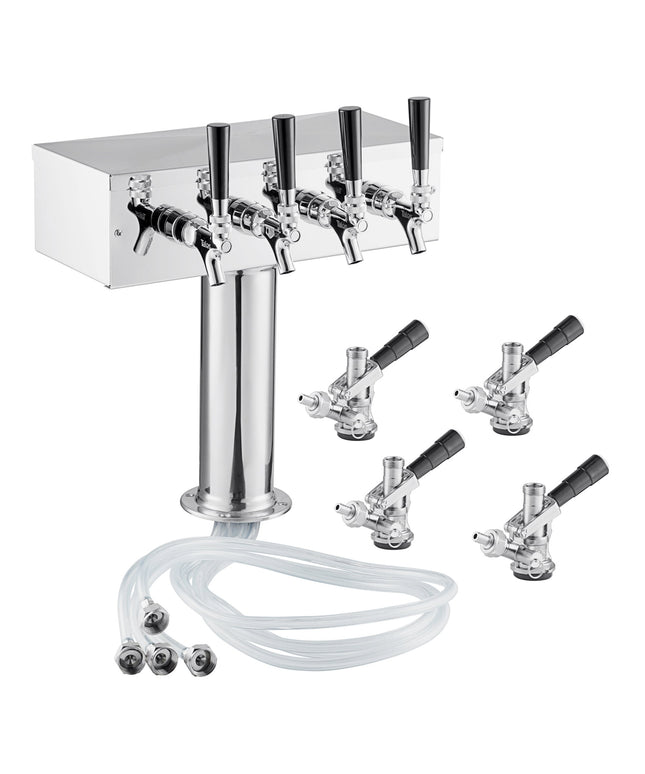 Thiết bị vòi bia Avantco 178TOWER4KIT "D" System Beer Keg Coupler và 4-Tap Beer Tower với 7,6 cm Column