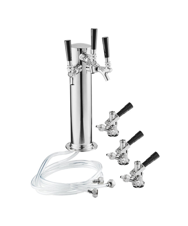 Bộ trụ bia 3 vòi và đầu nối keg hệ D Avantco 178TOWER3KIT - Cột 7,6 cm