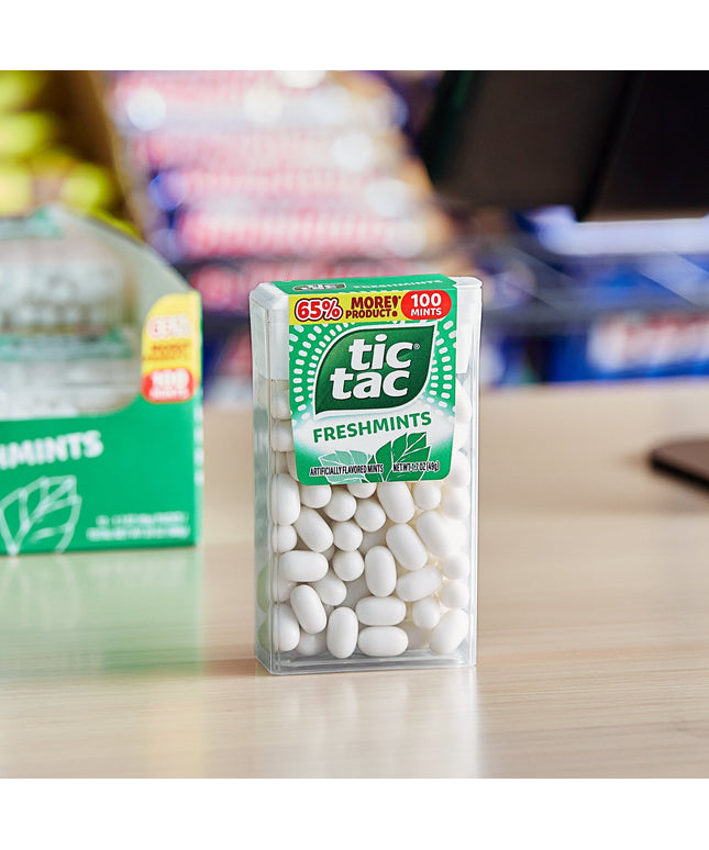 Kẹo bạc hà Tic Tac Freshmints gói 100 viên - Hộp 12 gói