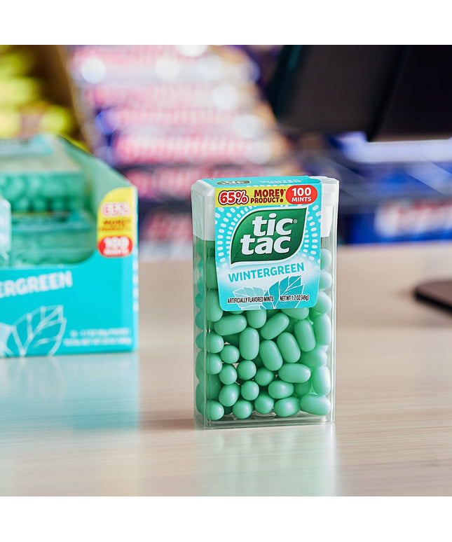 Kẹo bạc hà Tic Tac Wintergreen 100 viên - Hộp 12 vỉ