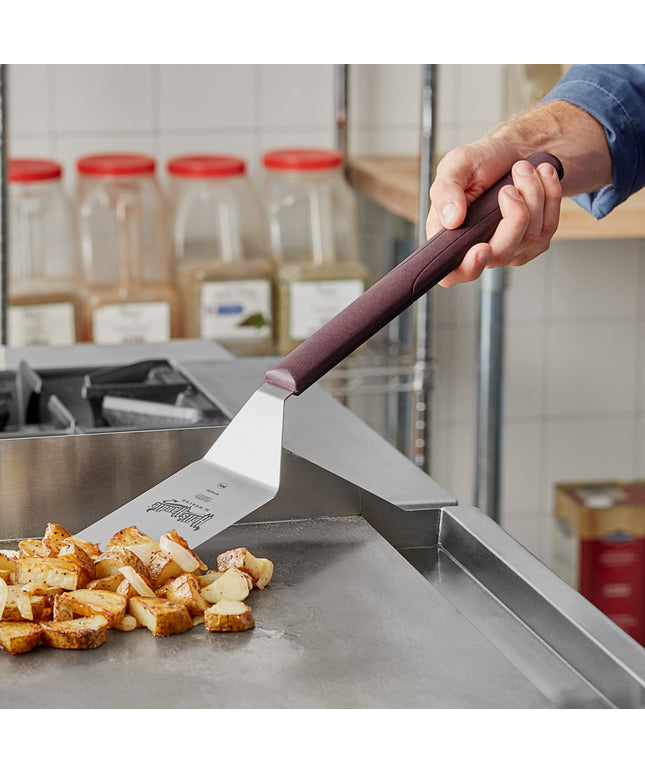 Xẻng lật cạnh bo tròn đặc chịu nhiệt cao Mercer Culinary Hell's Handle M18330, tay cầm dài 25 cm, lưỡi 20 x 8 cm