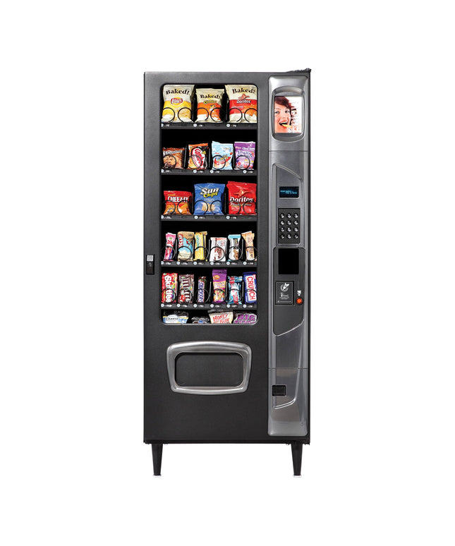 Máy bán đồ ăn vặt tự động Selectivend 26 lựa chọn có cơ chế xu và máy nhận tiền giấy