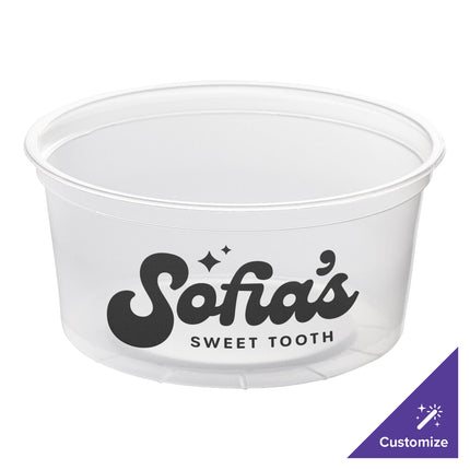 Choice Hộp Đựng Đồ Ăn Mang Đi Tròn 12 oz Trong Mờ Tùy Chỉnh Dùng Được Lò Vi Sóng 500/Case