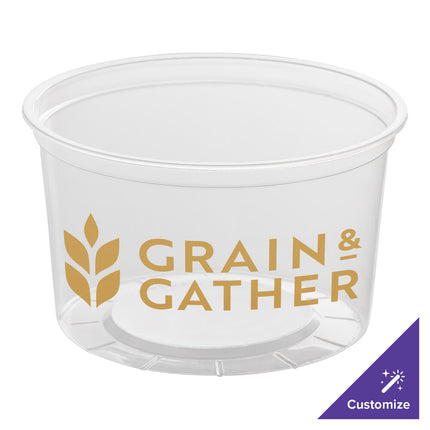 Choice Hộp Đựng Đồ Ăn Deli Tròn Trong Mờ Dùng Được Lò Vi Sóng In Tùy Chỉnh 16 oz - 500/Thùng