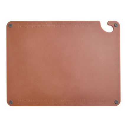 Thớt nhựa PP nâu có núm chống trượt, móc treo và thước đo Choice 61 x 46 x 1,3 cm