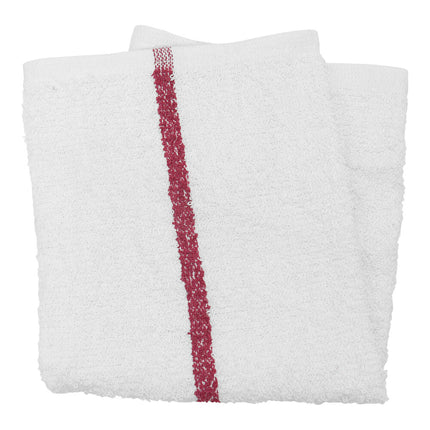 Khăn bar cotton sọc màu đỏ trắng Hospeco 850 g 48,3 x 40,6 cm - Thùng 60 cái