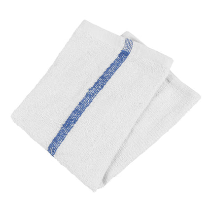 Khăn bar cotton sọc màu xanh dương trắng Hospeco 850 g 48,3 x 40,6 cm - Thùng 60 cái