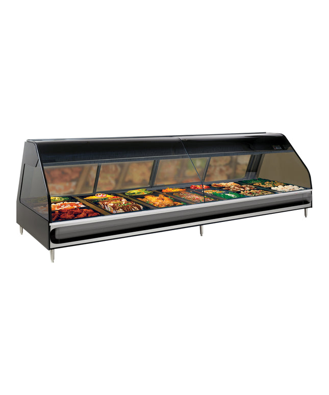 Tủ trưng bày giữ nóng để bàn kính cong Alto-Shaam ED3-96 244 cm - Màu đen, 240V