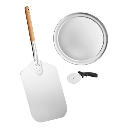 Bộ phụ kiện lò pizza Choice gồm xẻng, dao cắt và khay nhôm 30 cm