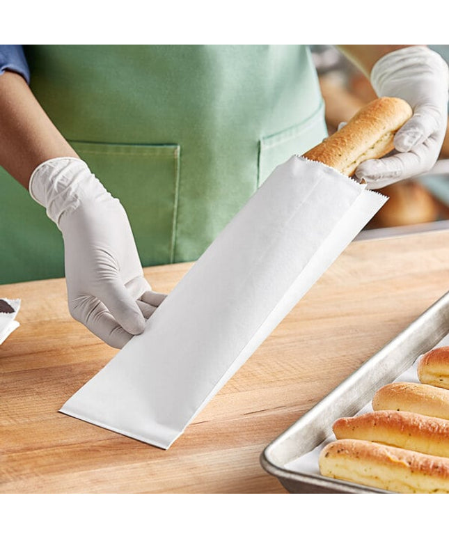 Túi giấy bạc giữ nhiệt bánh mì Choice trắng 9,8 x 6,4 x 29,5 cm - Thùng 500 cái