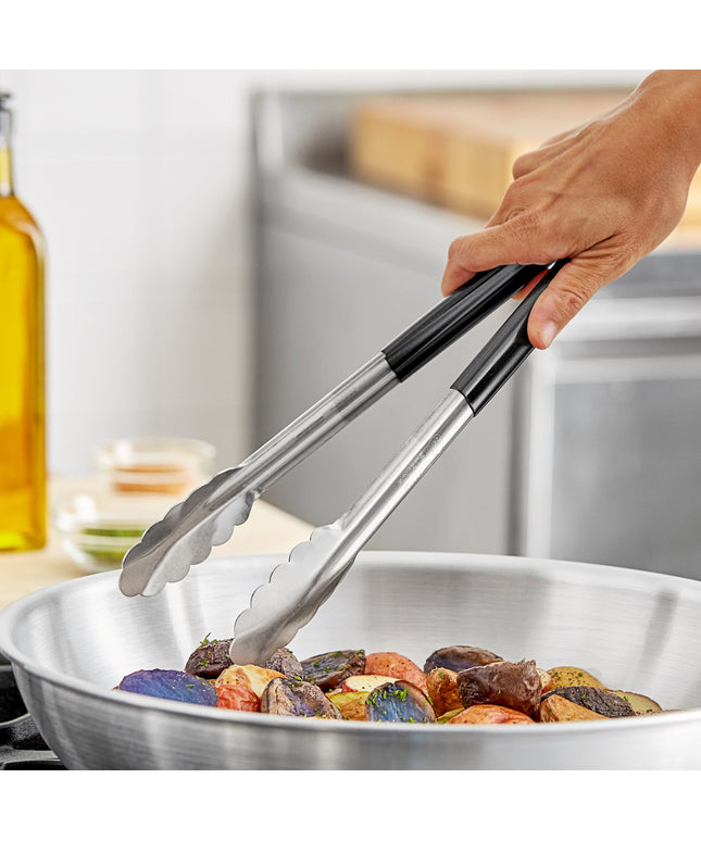 Kẹp gắp inox răng cưa cán bọc đen Fourté 30 cm