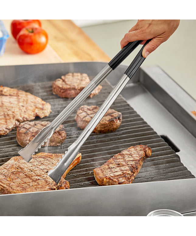 Kẹp gắp nướng thép không gỉ Fourté 40,6 cm tay cầm bọc đen