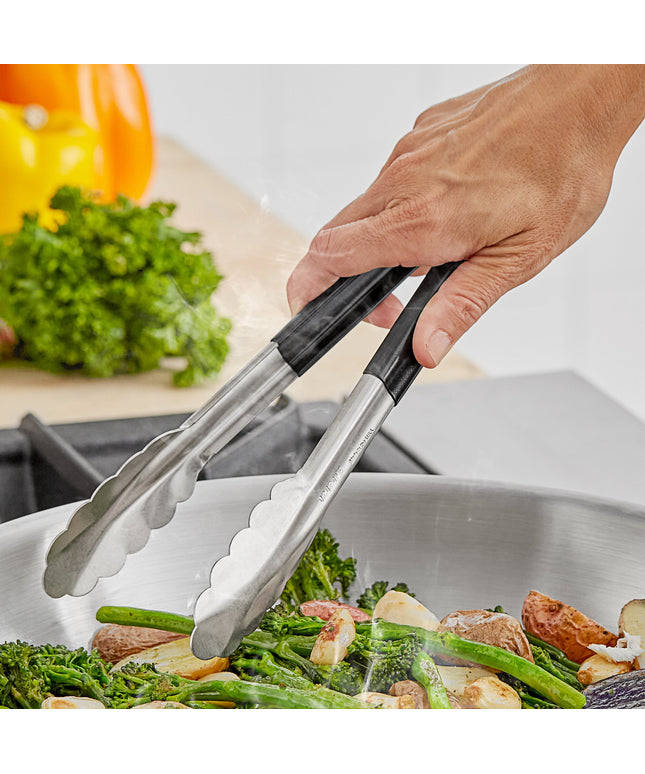 Kẹp gắp thép không gỉ đầu sò tay cầm bọc đen Fourté 24 cm