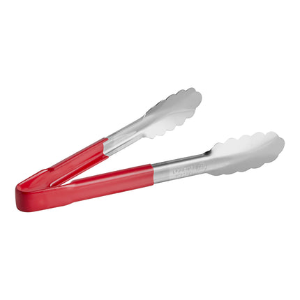 Kẹp gắp inox lưỡi vỏ sò Fourté 24 cm cán phủ đỏ
