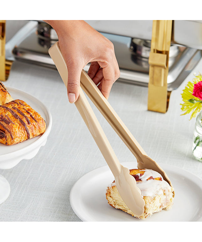 Kẹp gắp thức ăn nhựa polycarbonate đầu vỏ sò màu be Choice 30 cm