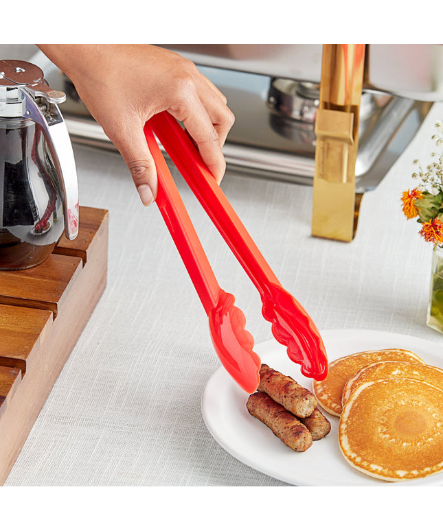 Kẹp gắp thức ăn nhựa polycarbonate Choice 30 cm đỏ, đầu vỏ sò